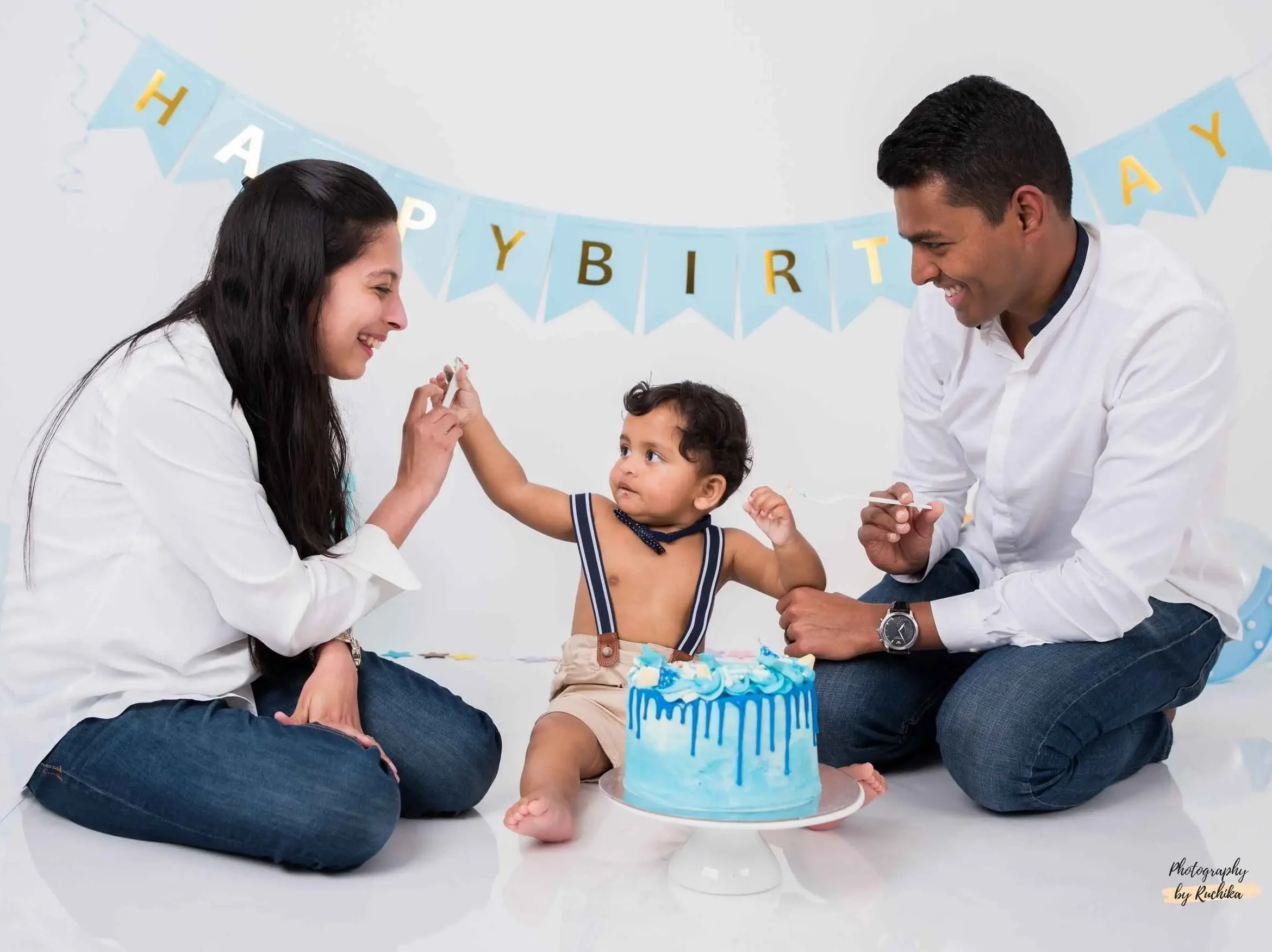 Artistic cake smash photography capturing the joy of childhood