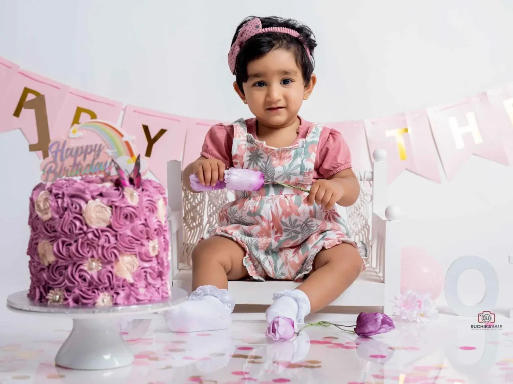 Cake Smash and Splash Photography: A Sweet Pink Celebration