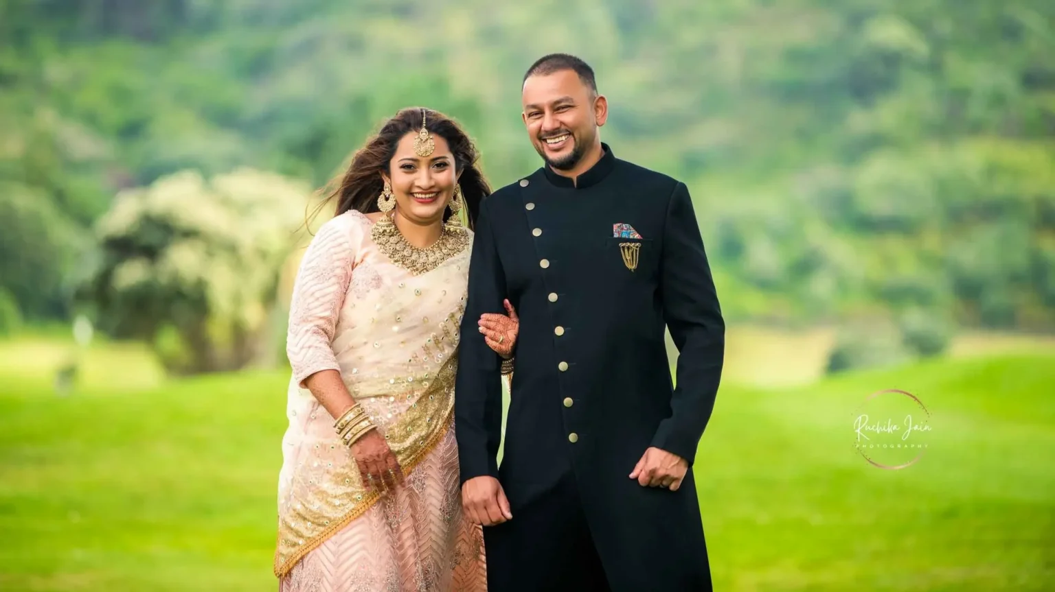 Wedding Photographer in Wellington: Smiling bride and groom captured by Ruchika Jain Photography