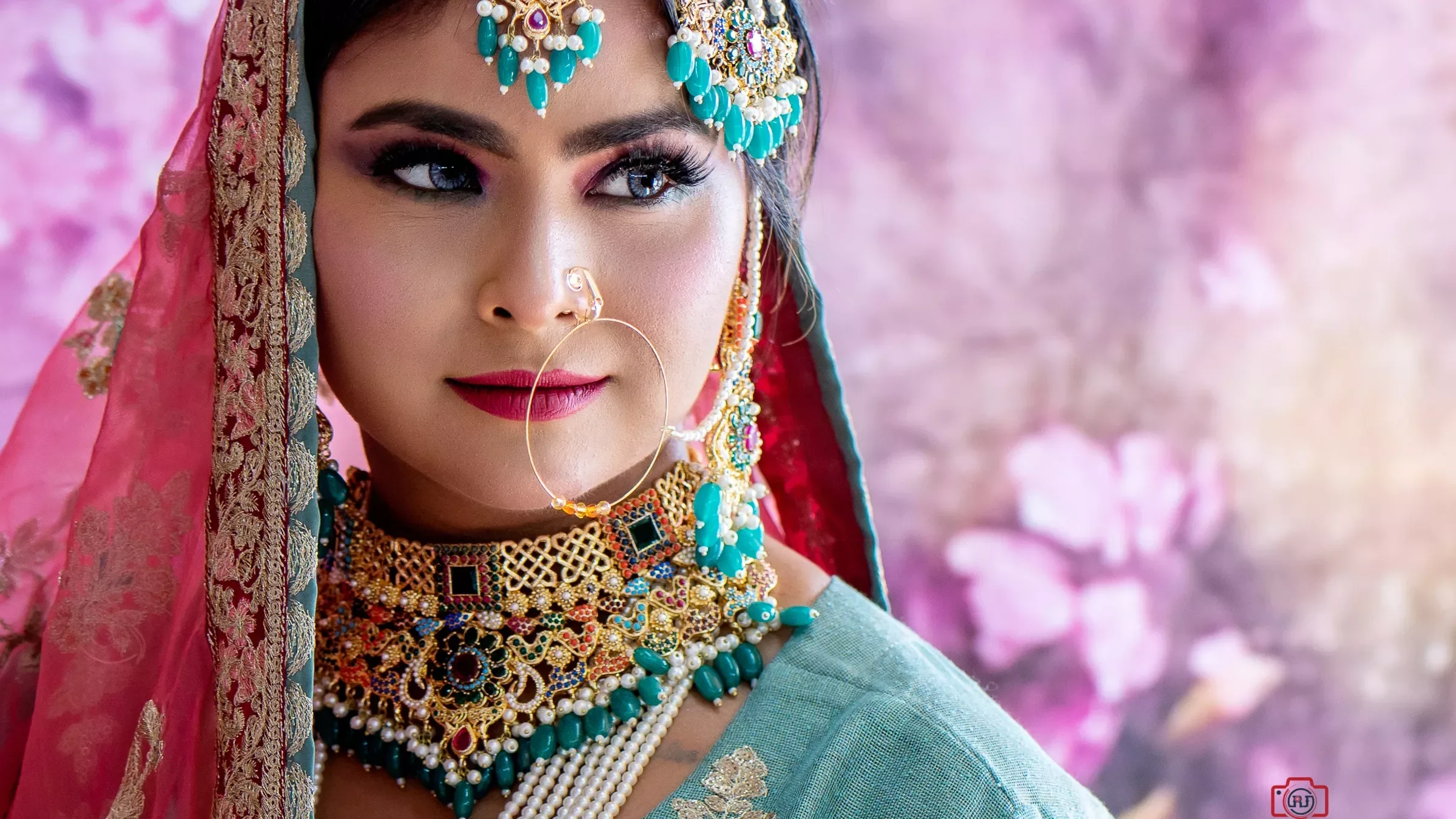 Captivating Grey-Eyed Girl adorned with luxurious jewelry in commercial clothing photography by Ruchika Jain.