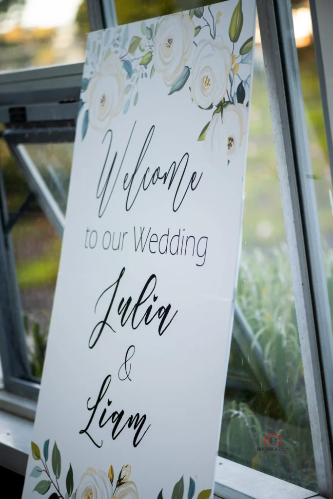 Extend a warm and personalized welcome to your guests with this elegant wedding card designed for your joyous reception in Wellington