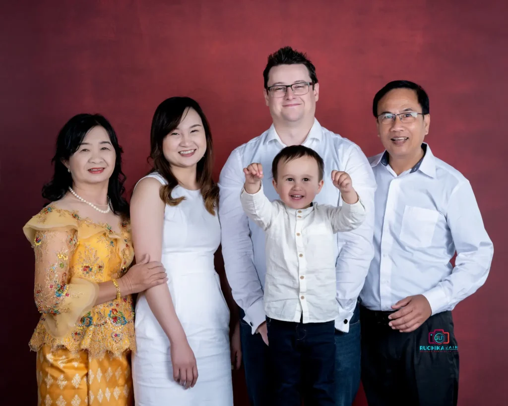 Family portrait session in wellington at Ruchika Jain photography photostudio