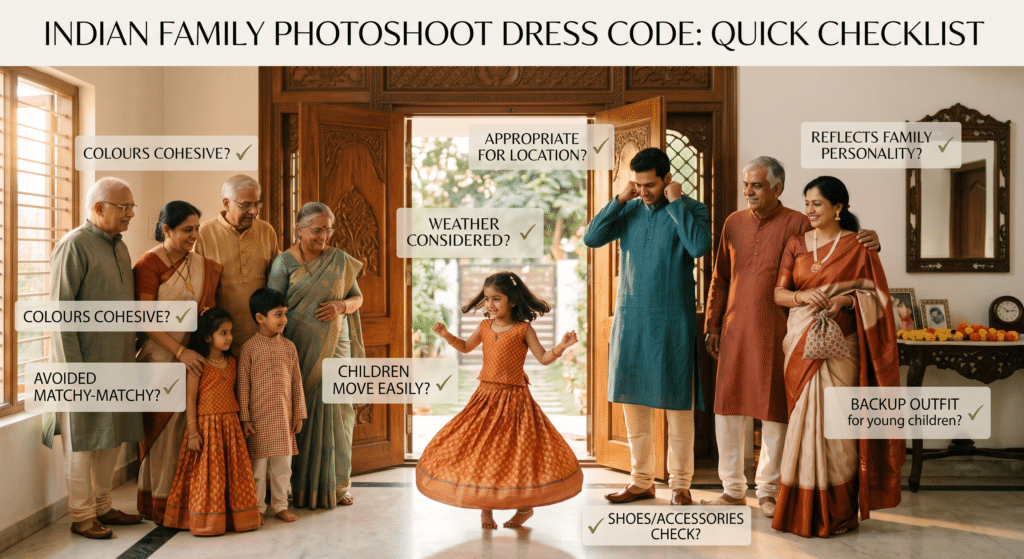 Indian Family Photoshoot Dress Code Quick Checklist